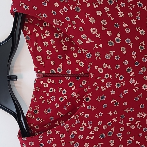 PAUL HARRIS DESIGN Vintage Sheath Dress Round Neck Short Sleeve Red - Size 8 - Picture 3 of 11